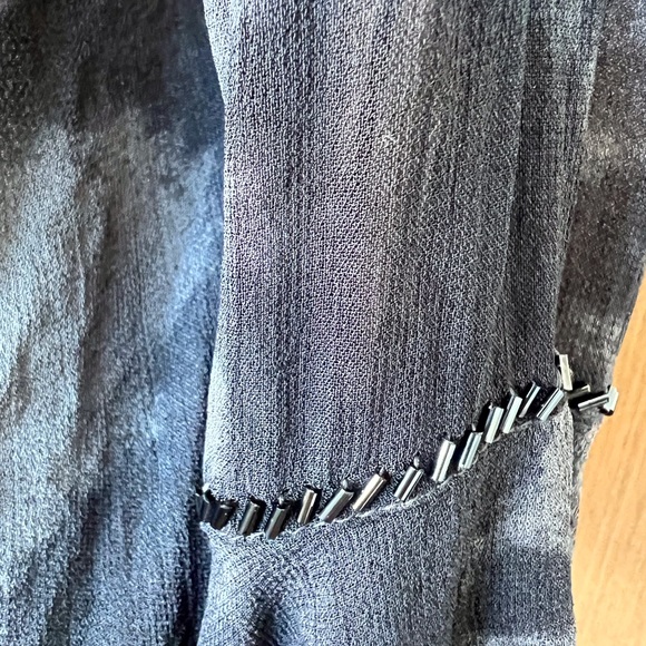 Silk tie-dyed blouse with beading - stunning - Picture 6 of 6
